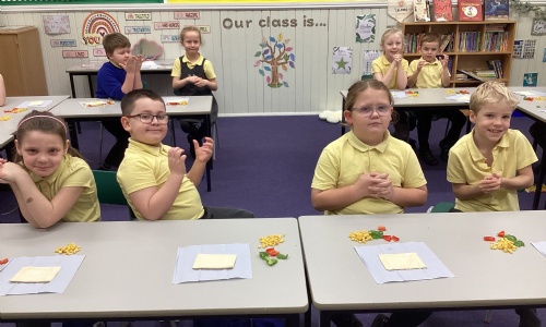 Making Vegetable Tarts in Year 3!